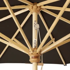 Ombrellone rotondo da esterno marrone scuro