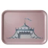 Orientalismo Vassoio in legno con tenda