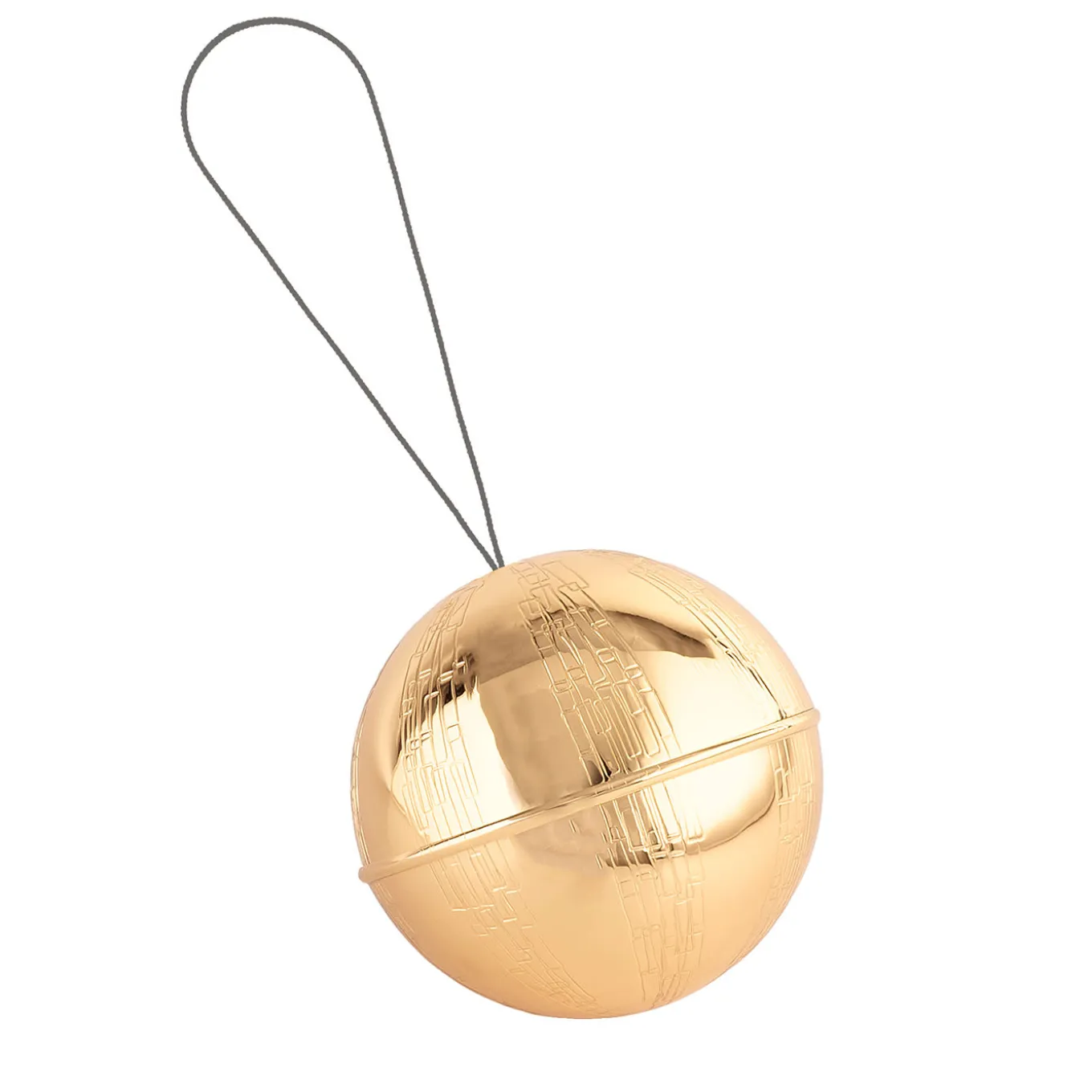 Ornamento a forma di palla di Natale con immagini dorate - Set di 2