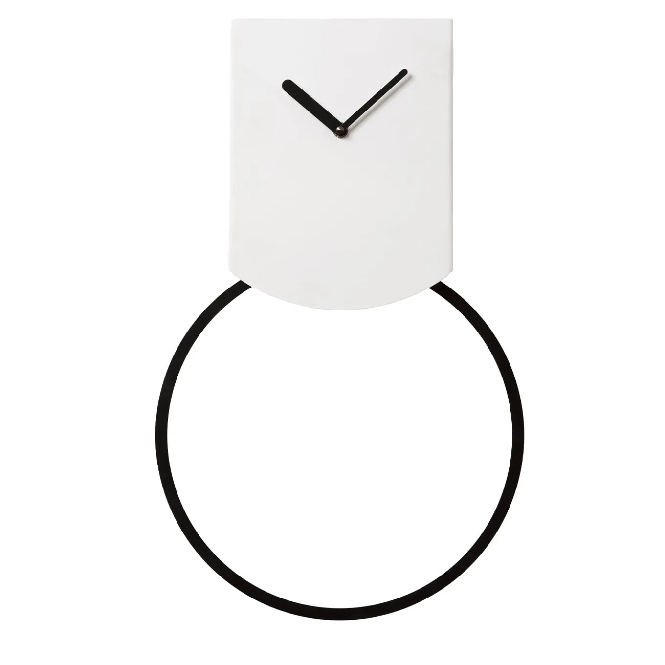 Orologio a pendolo da parete TOVI in acciaio bianco