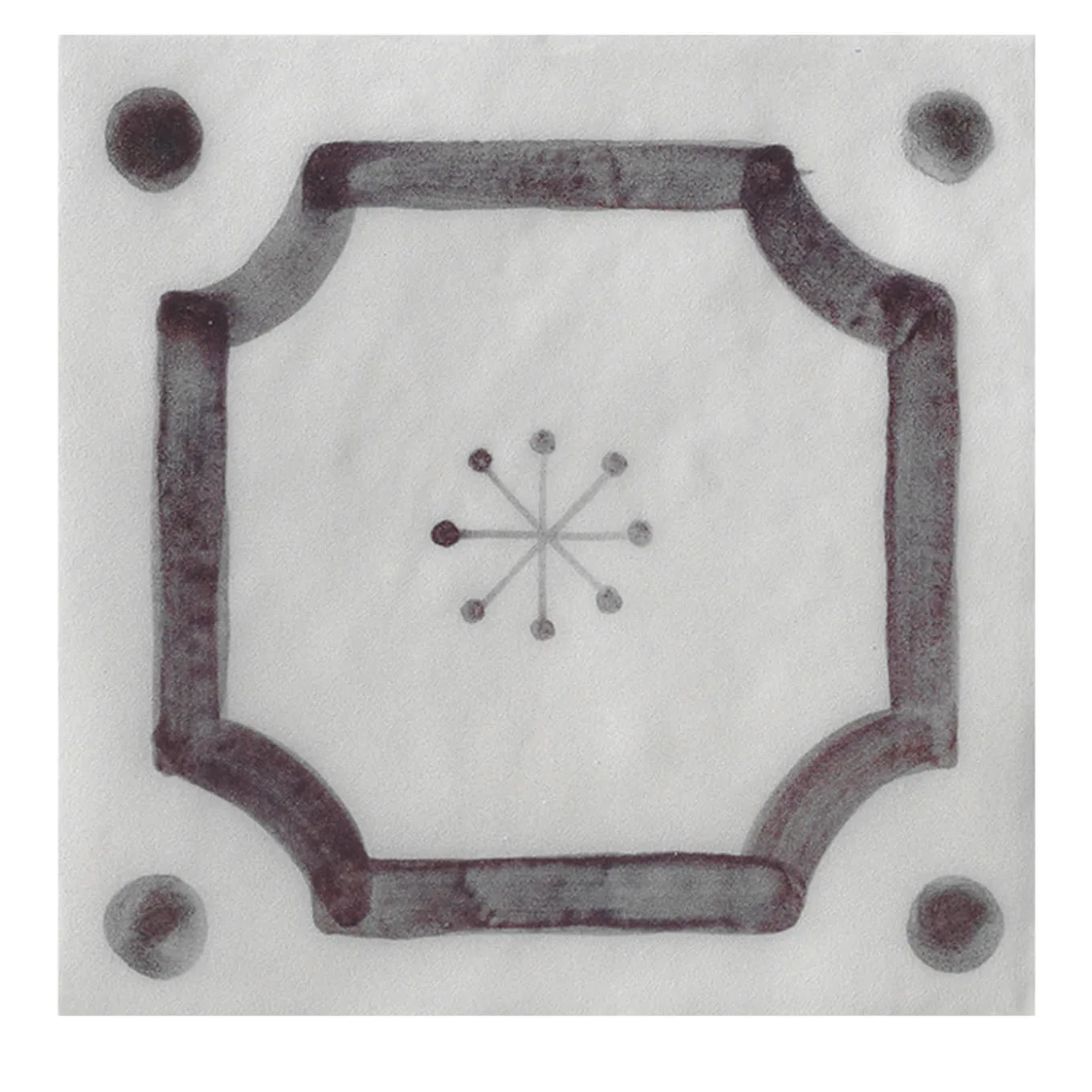 Ot Budoni Plum Set di 24 piastrelle quadrate