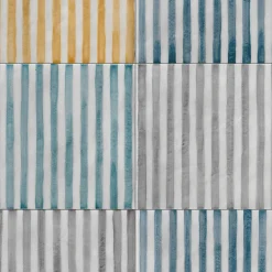 Ot Palau Pavone Pigeon-Blue Set di 24 piastrelle quadrate