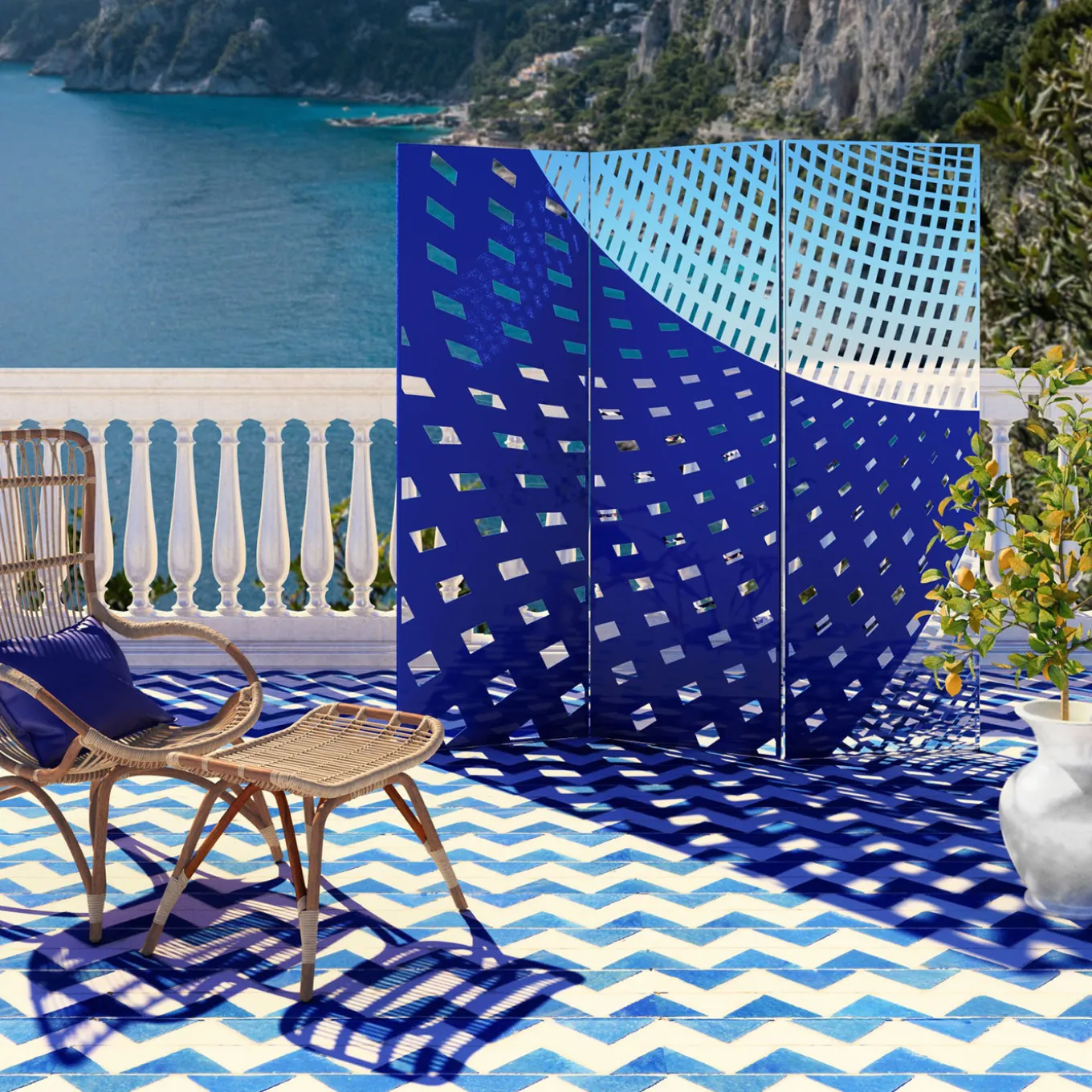 Otto Blu Di Prussia Separè di Doriana & Massimiliano Fuksas