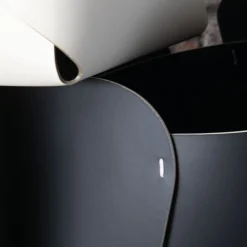 Overlaps Cesta regular in cuoio nera