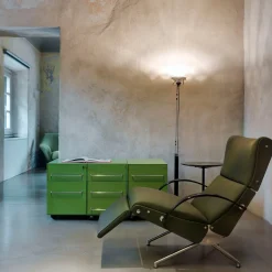 P40 Poltrona lounge verde di Osvaldo Borsani