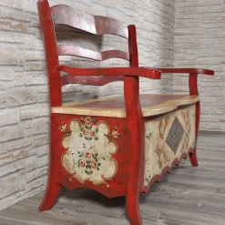 Panca barocca tirolese in stile 17° secolo