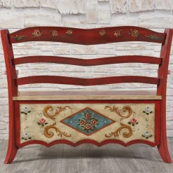 Panca barocca tirolese in stile 17° secolo