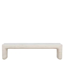 Panca esterna in pietra travertino beige Tinia