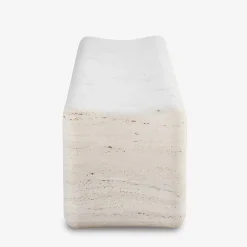 Panca esterna in pietra travertino beige Tinia