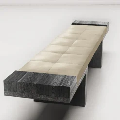 Panca in Pelle e Legno con Pietra Senza Tempo After All