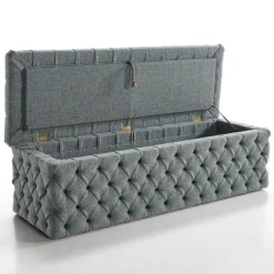 Panca portaoggetti grigia Teddy