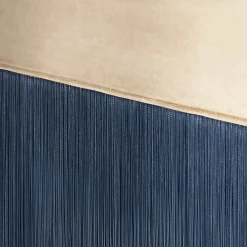 Panchina beige e blu con frange
