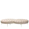 Panchina beige imbottita