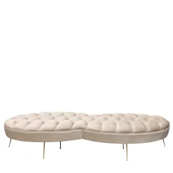 Panchina beige imbottita