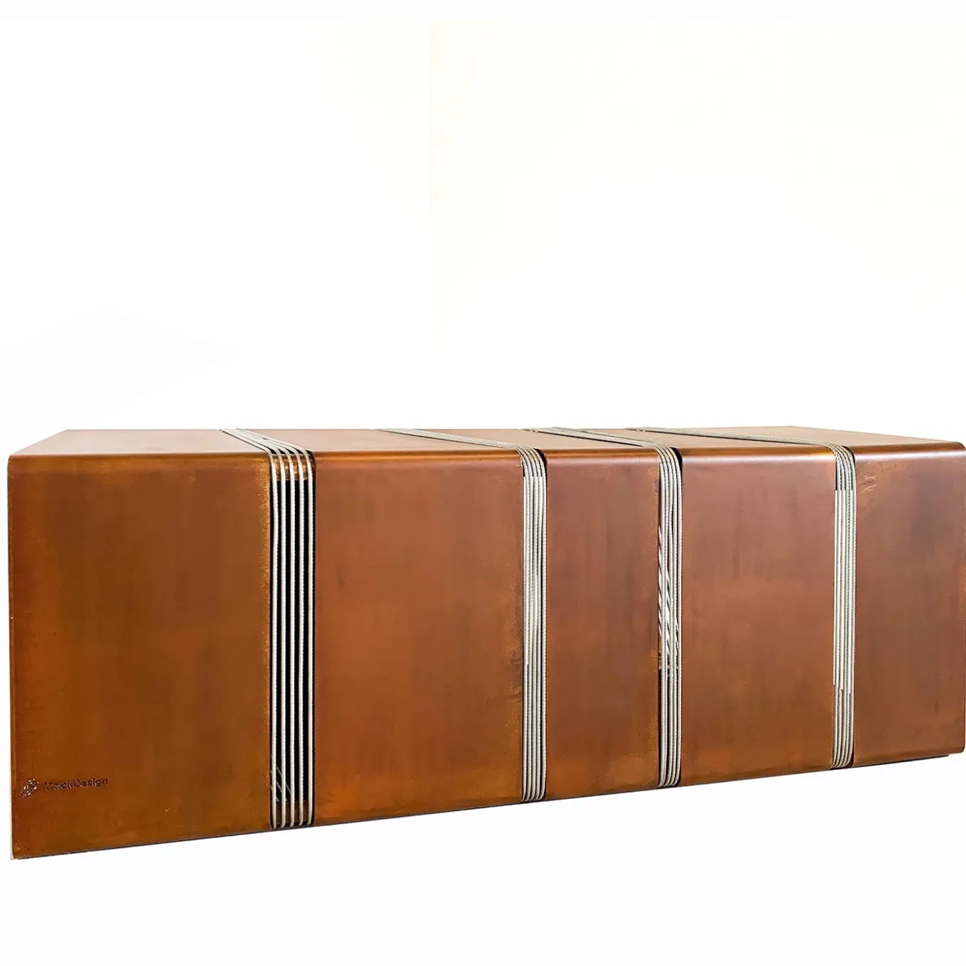Panchina Cubica in acciaio corten