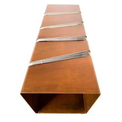 Panchina Cubica in acciaio corten