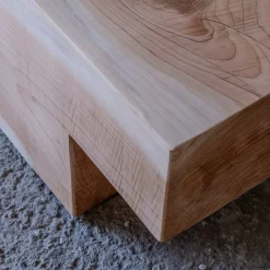 Panchina in legno di cedro Mykonos Undercut finitura naturale