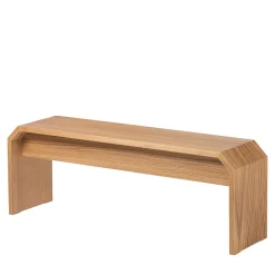 Panchina in legno laminato rivestito in rovere di Enrico Tonucci