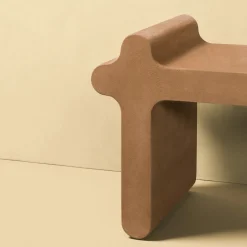 Panchina in pelle marrone Ossicle N. 1