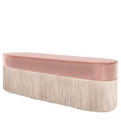 Panchina rosa con frange