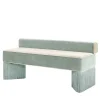 Panchina Tria in menta chiara e beige con frange