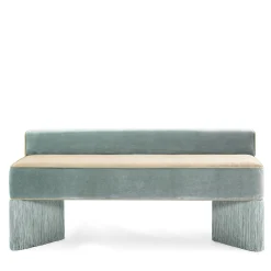 Panchina Tria in menta chiara e beige con frange