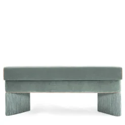 Panchina Tria in menta chiara e beige con frange