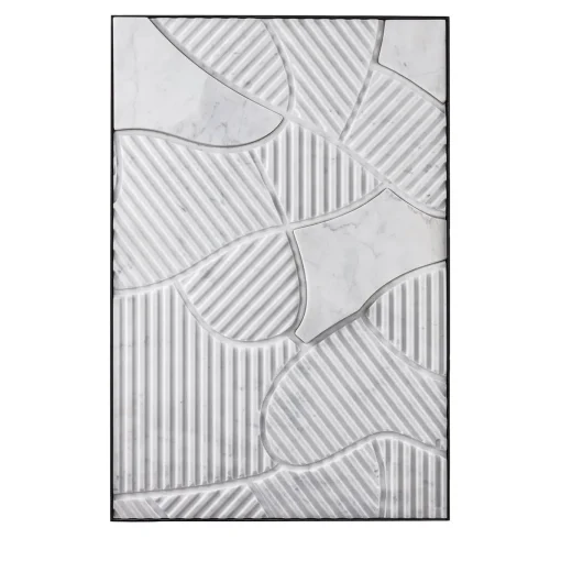 Pannello decorativo in marmo Carrara bianco Terre Arate