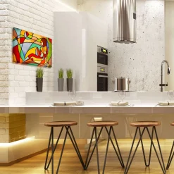 Pannello decorativo in vetro di Murano policromo Serenity Wall Art