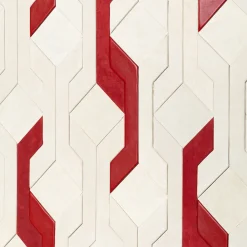 Pannello Decorativo Parenthesis Geometrico in Pelle