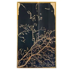 Pannello in cartone stratificato con rami blu scuro