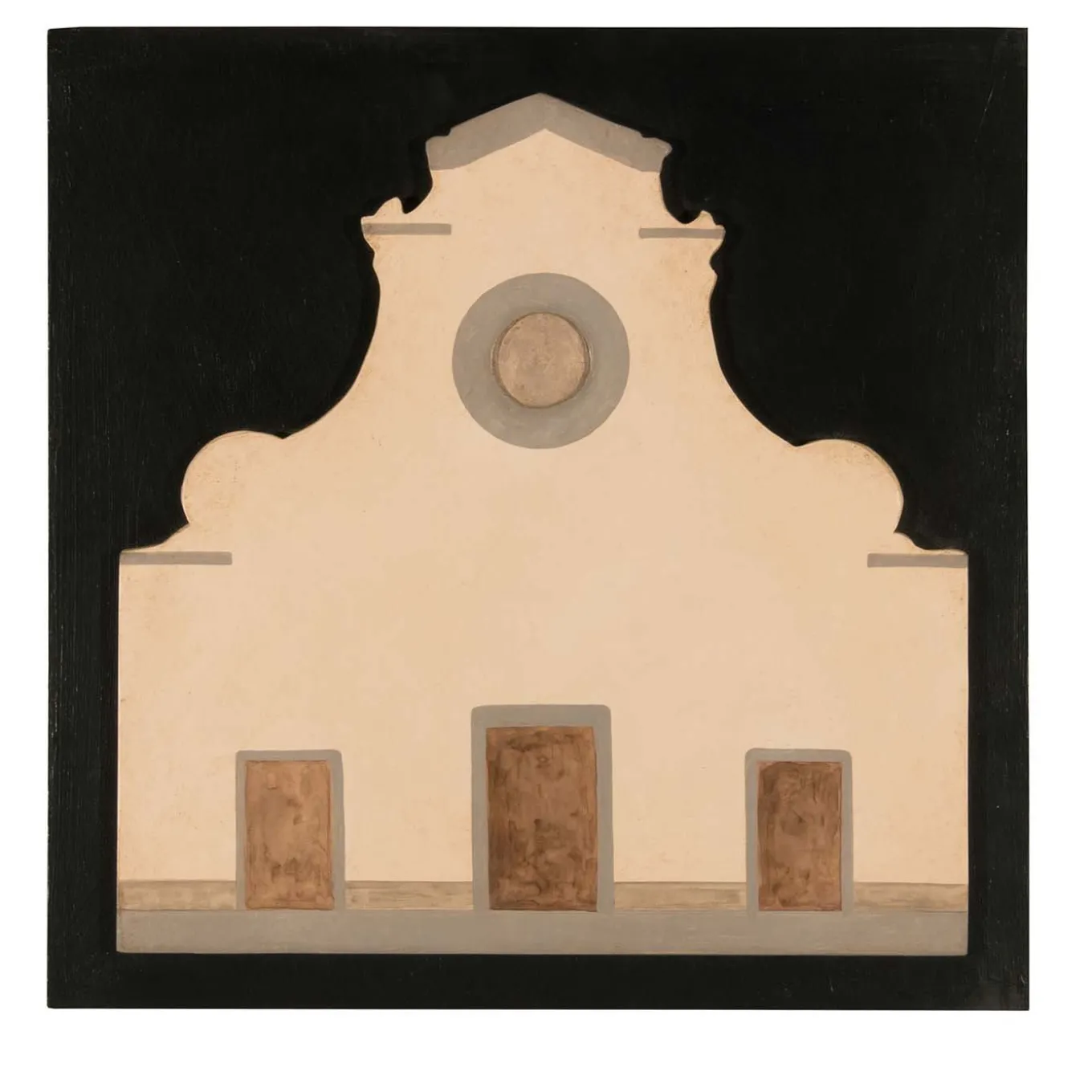 Pannello nero quadrato della chiesa di Santo Spirito
