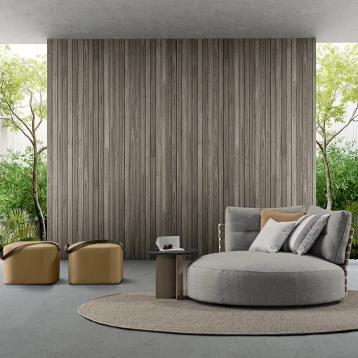 Pantelleria Grigio Chaise Longue rotonda per esterni