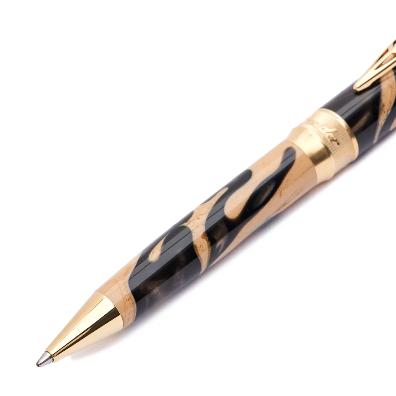 Penna a sfera media Rock Dune con finiture dorate