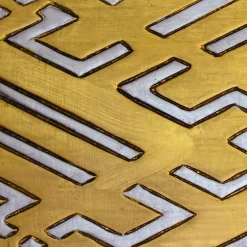 Percorso magnetico Legno intagliato con foglia d'oro e d'argento di Giuseppe Caiafa