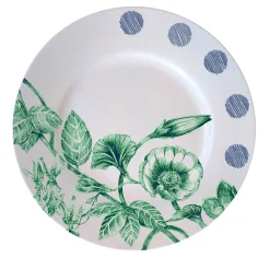 Piatto da dessert Maria Antonietta blu e verde