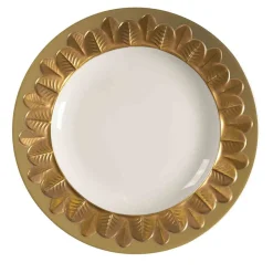 PIATTO DA DESSERT PAVONE - ORO