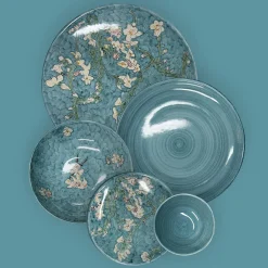 Piatto da frutta policromo 