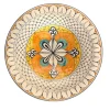 Piatto da parete in maiolica Fiore d'autunno rinascimentale
