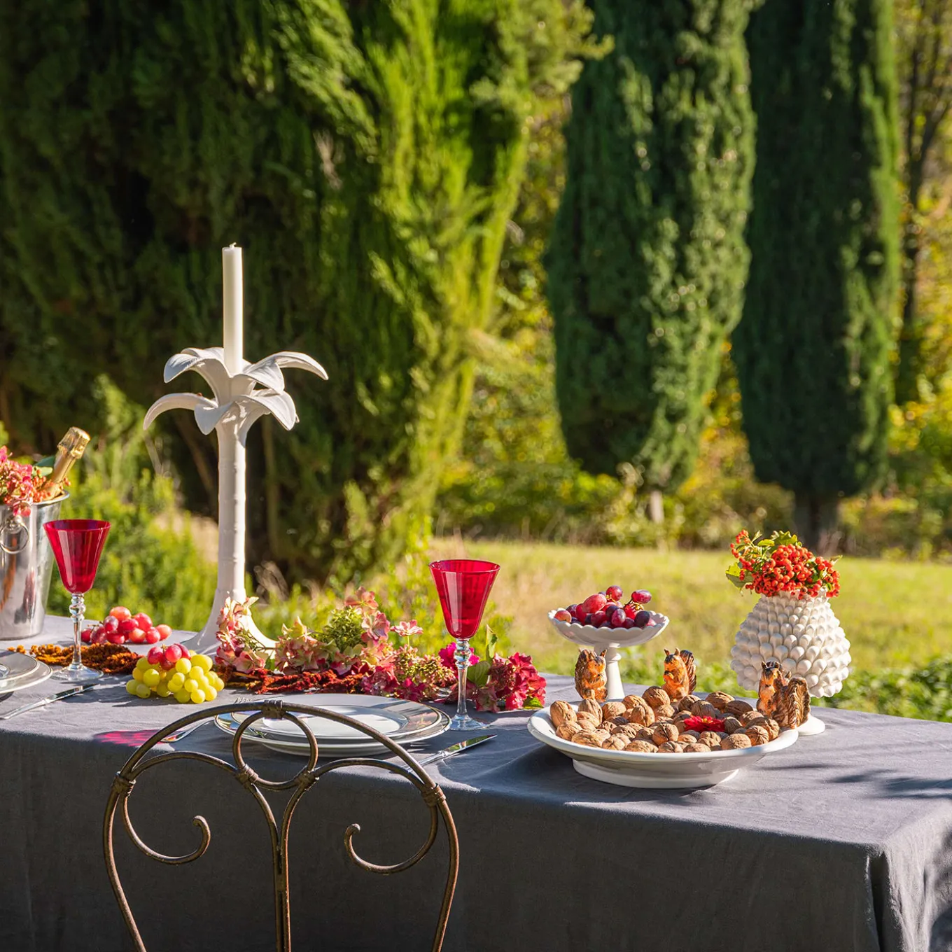 Piatto da portata decorativo in ceramica Cortina