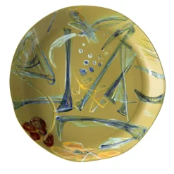 Piatto da portata grande in ceramica dipinta a mano Panarea