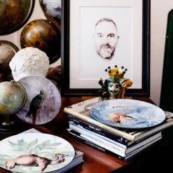 Piatto da portata in porcellana Flamingo Menagerie Ottomane