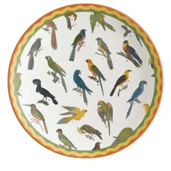 Piatto da portata in porcellana Cabinet De Curiosités con uccelli