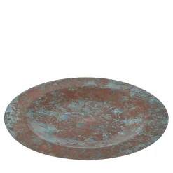 Piatto da portata in rame Pompei verde invecchiato