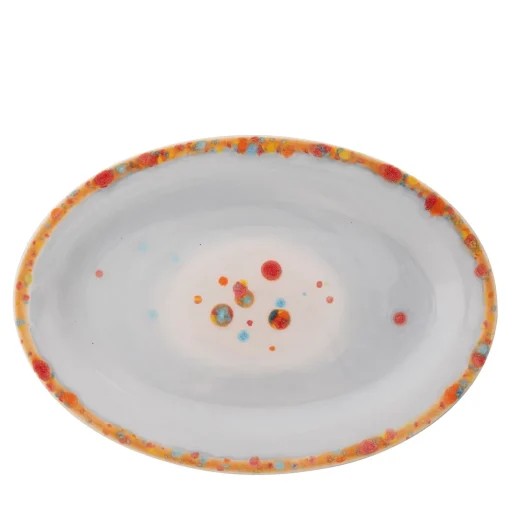 Piatto da portata ovale grigio Murrine