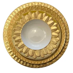 PIATTO DA PORTATA PAVONE - ORO