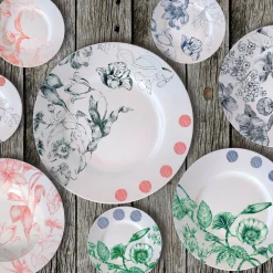 Piatto da tavola Maria Antonietta nero e rosso