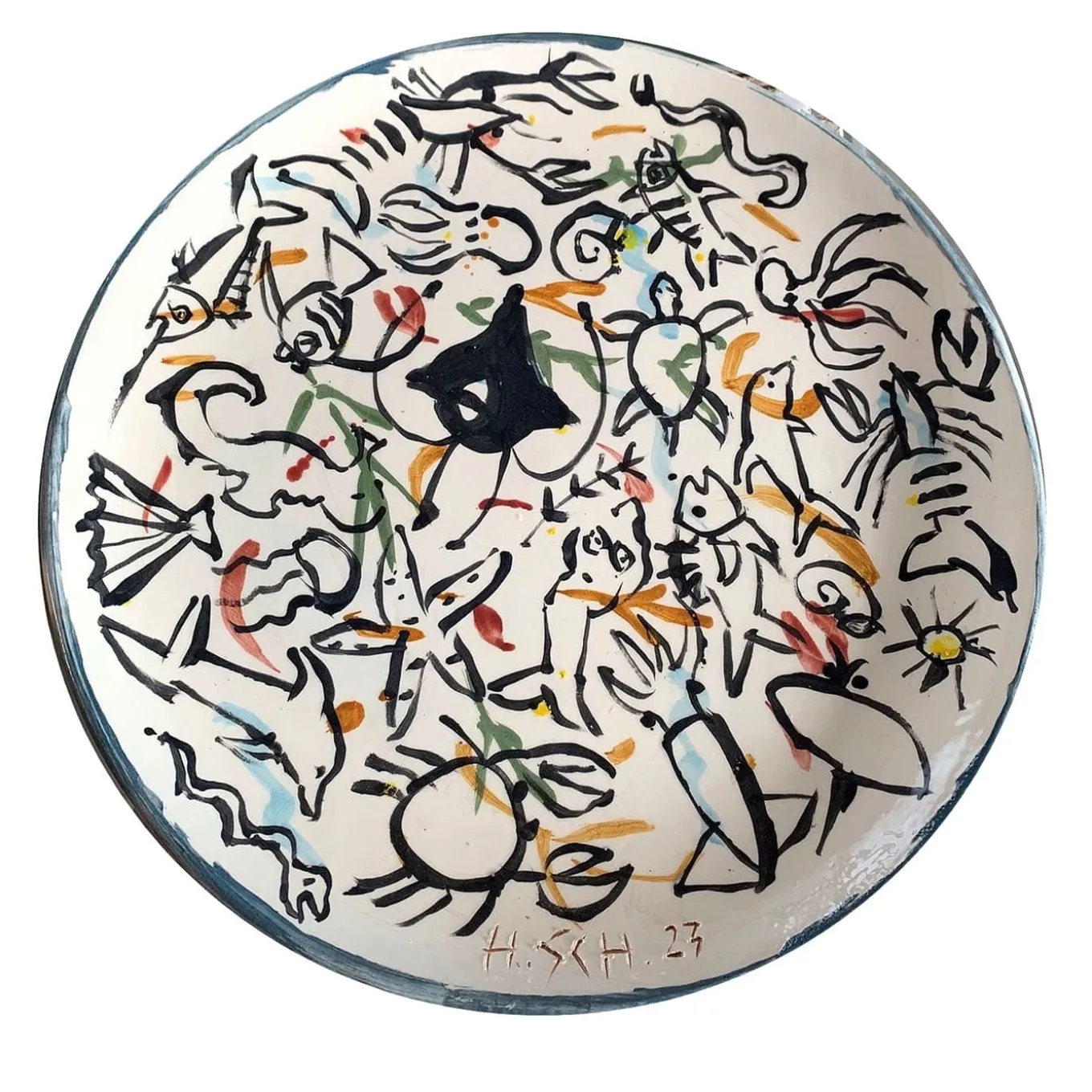 Piatto decorativo Animali marini