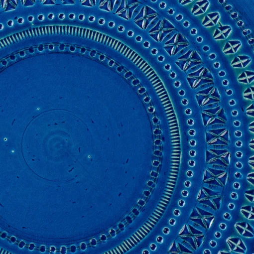 Piatto Decorativo Blu Grande di Aldo Londi