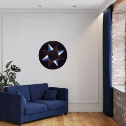 Piatto decorativo in metallo Quattro Soli